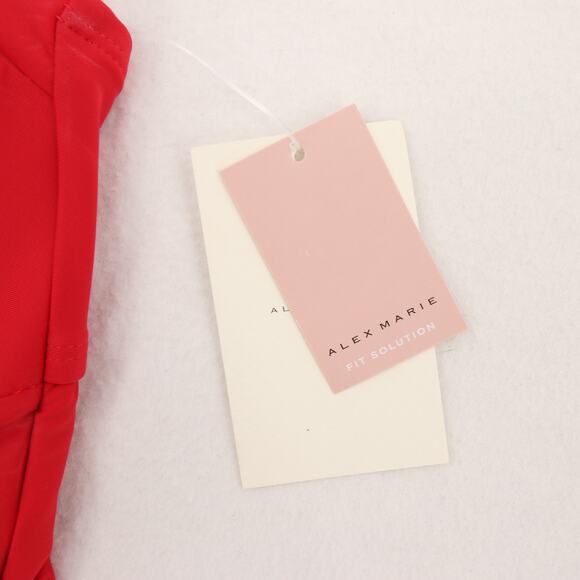 Alex Marie Tankini Swim Top Red V Neck Cutout Back Padded Bra Size Medium NWT - Picture 9 of 13